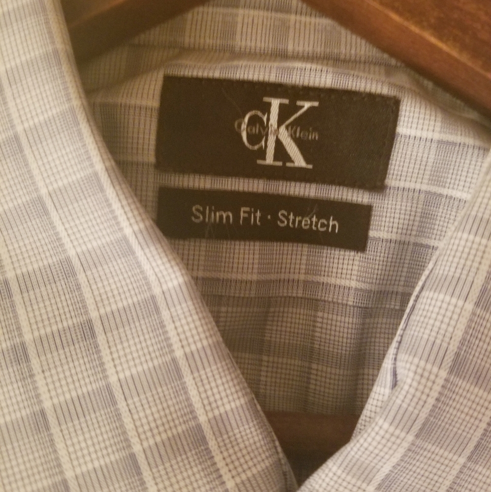 CALVIN KLEIN SLIM-FIT STRETCH BUTTON UP SHIRT - Picture 2 of 5